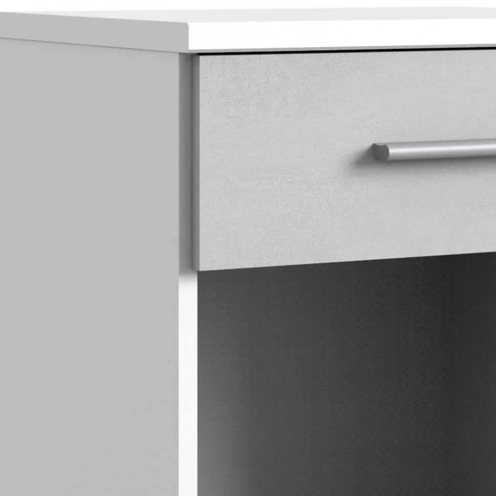 Rollcontainer in Weiß & Beton Optik hell - Orsidio