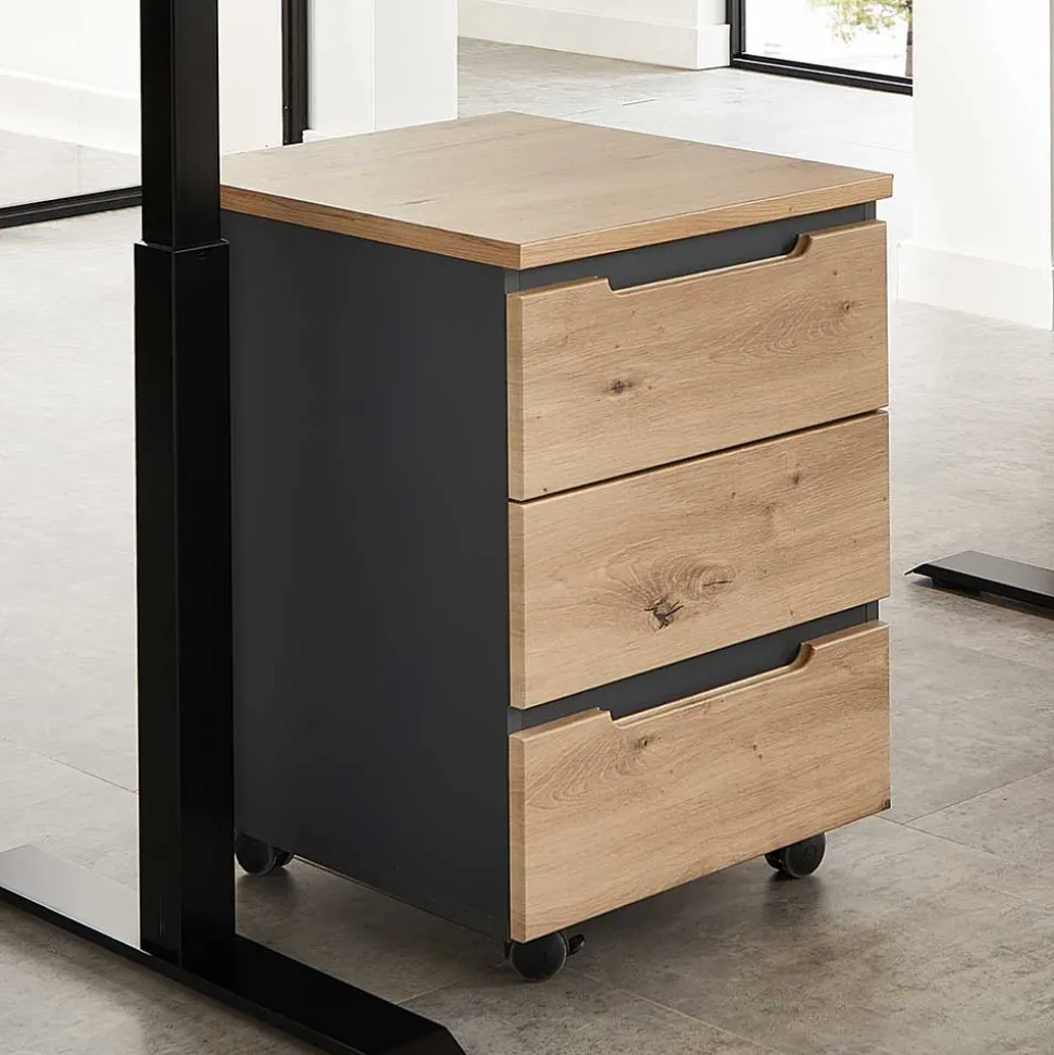 Rollcontainer mit drei Soft Close Schubladen - Kuetra