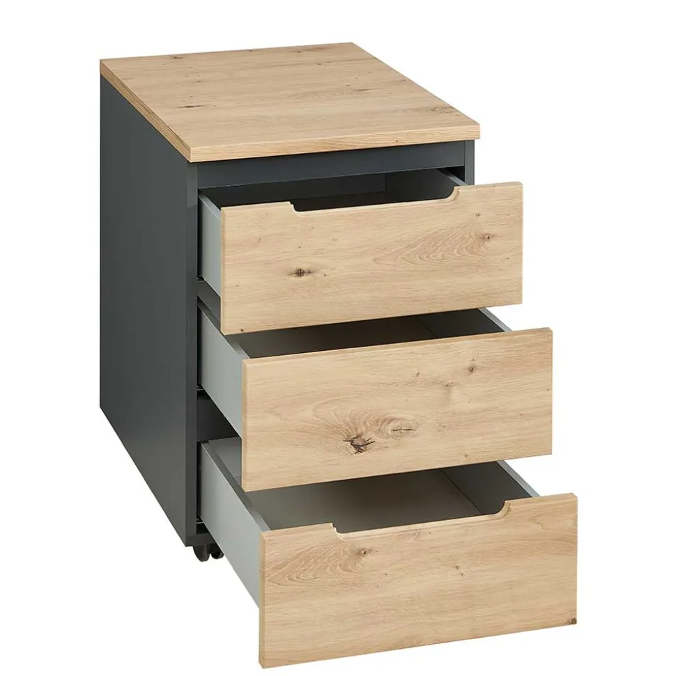 Rollcontainer mit drei Soft Close Schubladen - Kuetra