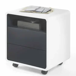 Rollcontainer Mondsieur in Weiß Anthrazit