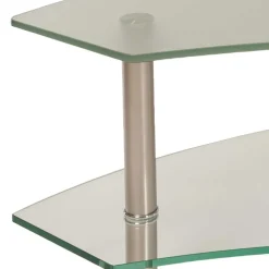 Rollen Couchtisch Locondra mit Glasplatte