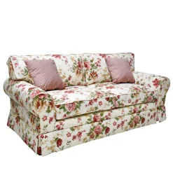 Romantisches Landhaus Sofa mit Blumen Stoff - Telik