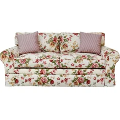 Romantisches Landhaus Sofa mit Blumen Stoff - Telik