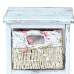 Romantisches Regal mit 3 Körben Fortiguno in Weiß