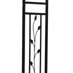 Rosenbogen mit Tor in Schwarz - Trado