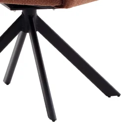 Rostbrauner Polsterstuhl mit Armlehnen - Vlacoma (2er Set)