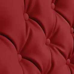 Roter Kunstleder Sessel im Chesterfield Look - Swan