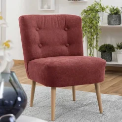 Roter Polstersessel im Retrostil - Jitalca