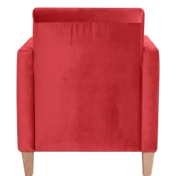 Roter Polstersessel mit Samtvelours-Bezug - Gedeon