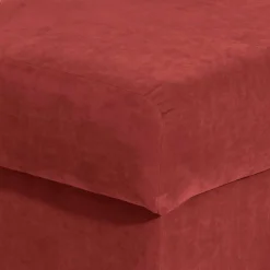 Roter Sessel mit Ohren aus Velours - Jamey