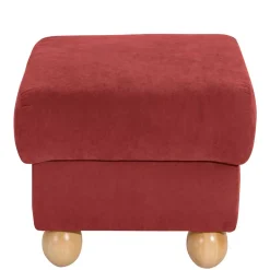 Roter Sessel mit Ohren aus Velours - Jamey