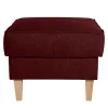 Roter Wohnzimmerhocker mit Stoffbezug - Lacaza
