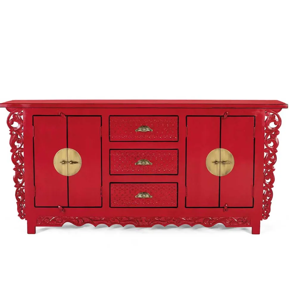 Rotes Sideboard im Asia Style - Iscian