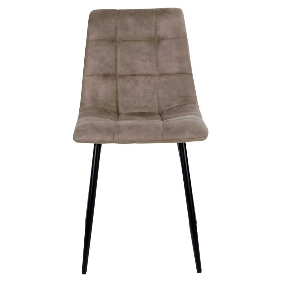 Räuchereiche Tisch & 6 Polsterstühle - Omy (siebenteilig)