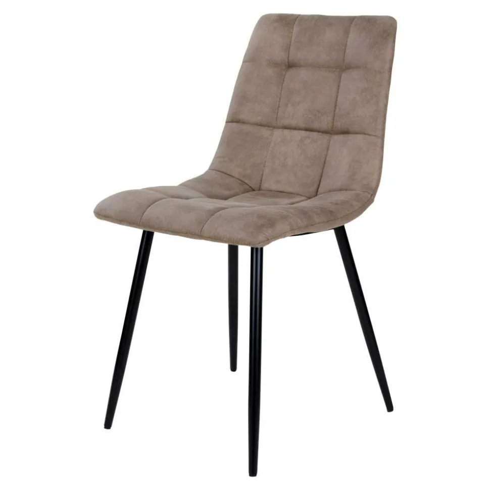 Räuchereiche Tisch & 6 Polsterstühle - Omy (siebenteilig)