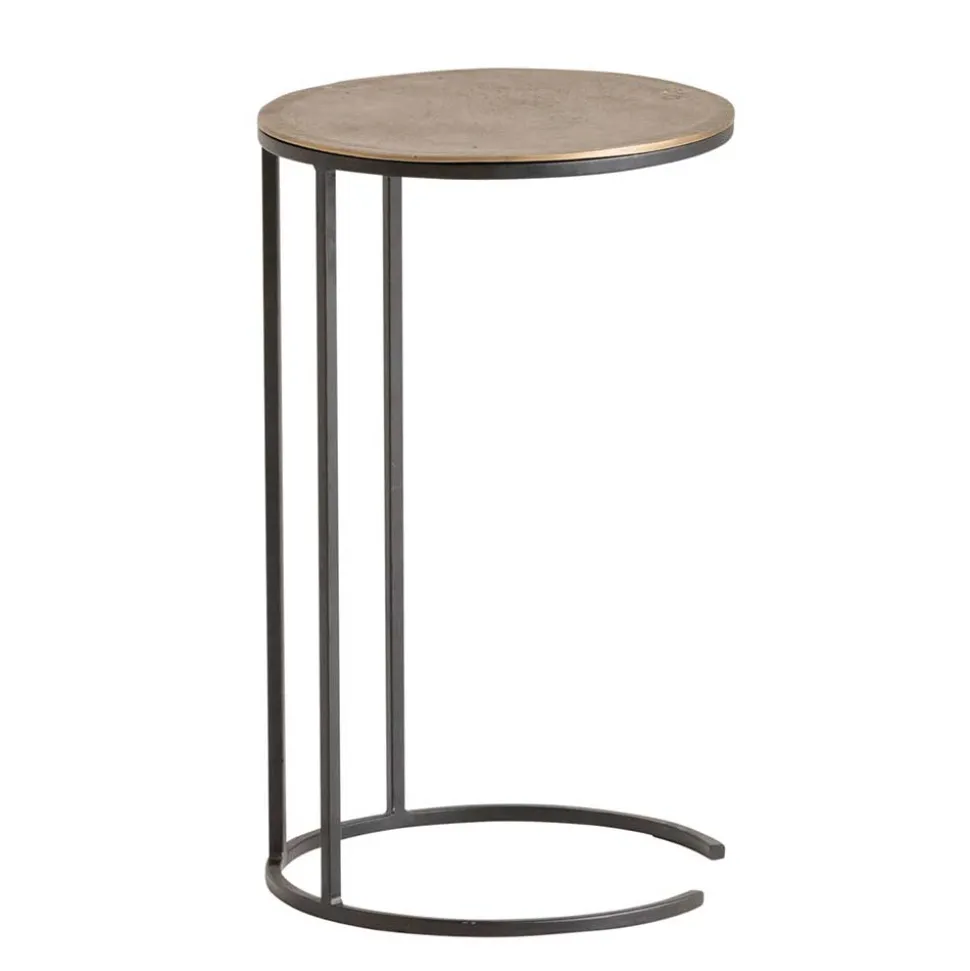 Runde Anstelltische in Altmessing - Blanco (zweiteilig)