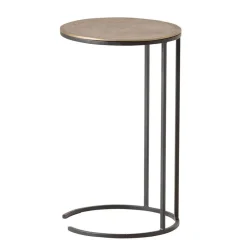 Runde Anstelltische in Altmessing - Blanco (zweiteilig)