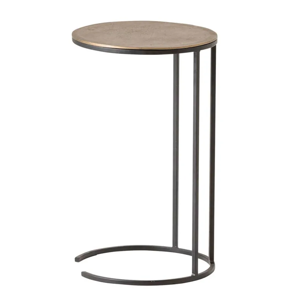 Runde Anstelltische in Altmessing - Blanco (zweiteilig)