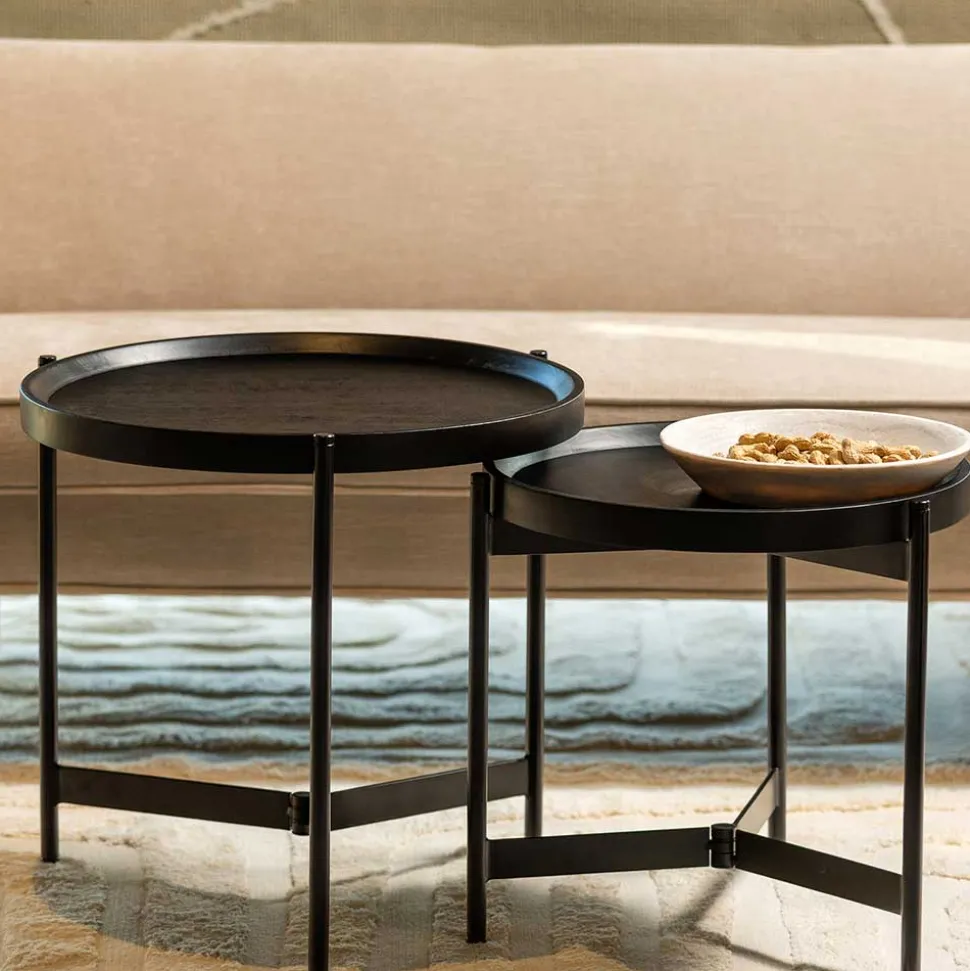 Runde Beistelltische mit Dreifußgestell - Johny (zweiteilig)