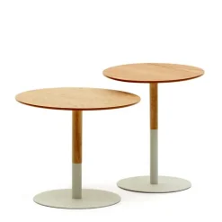 Runde Beistelltische zweifarbig - Linuselia (zweiteilig)