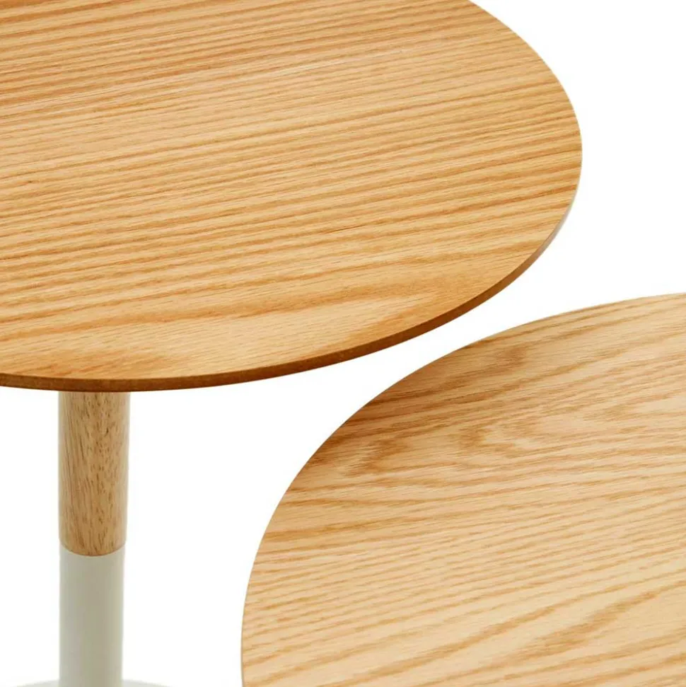 Runde Beistelltische zweifarbig - Linuselia (zweiteilig)