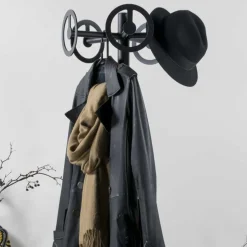 Runde Design Standgarderobe mit 5 Haken - Oladrios