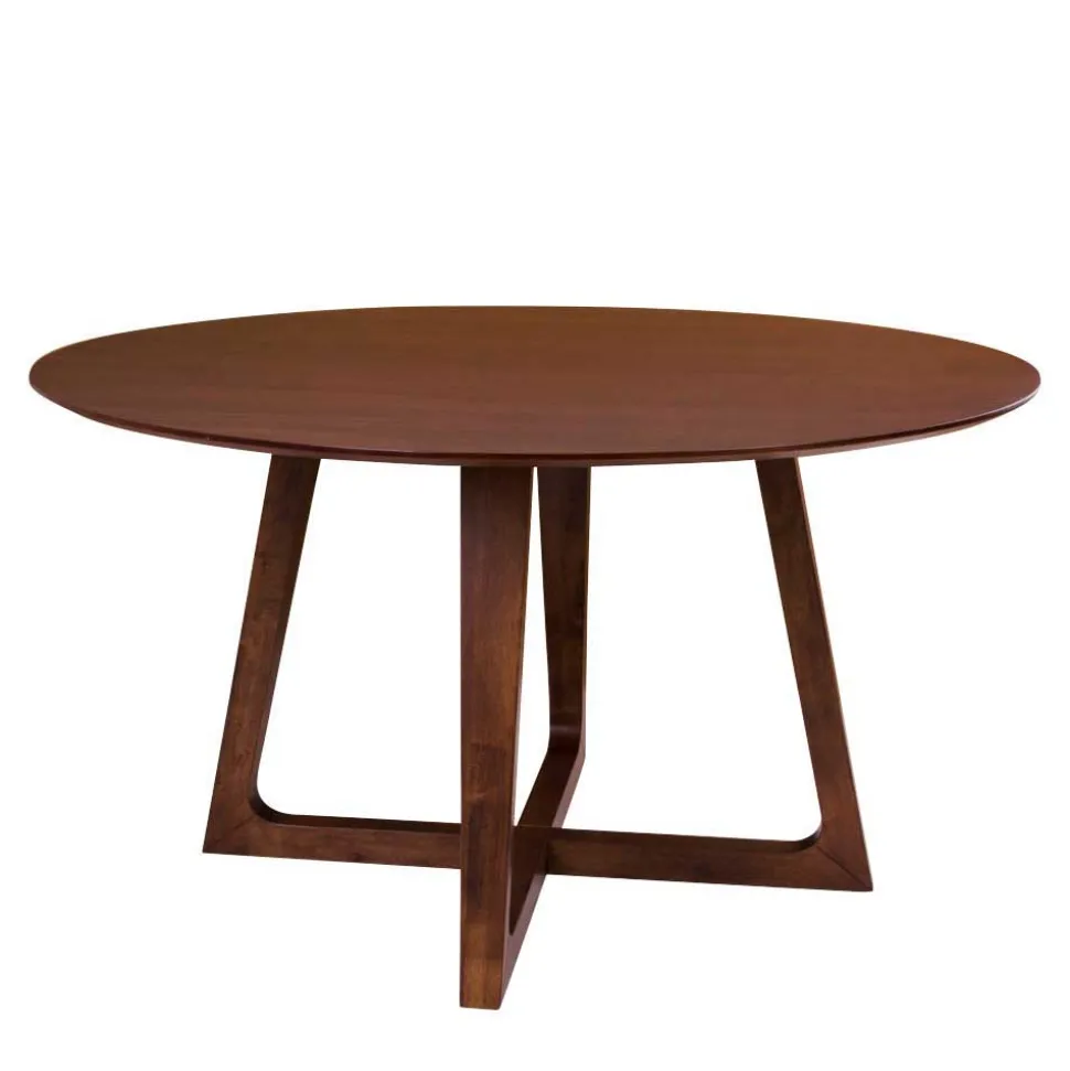 Runde Design Tischgruppe in Braun - Annescu (siebenteilig)