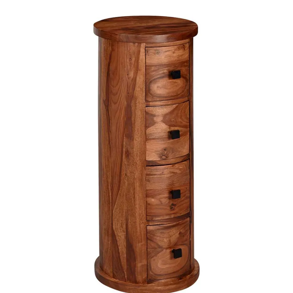 Runde Hochkommode mit vier Schubladen - Etienna