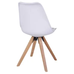 Runde Scandi Essgruppe in Weiß - Alberello (fünfteilig)