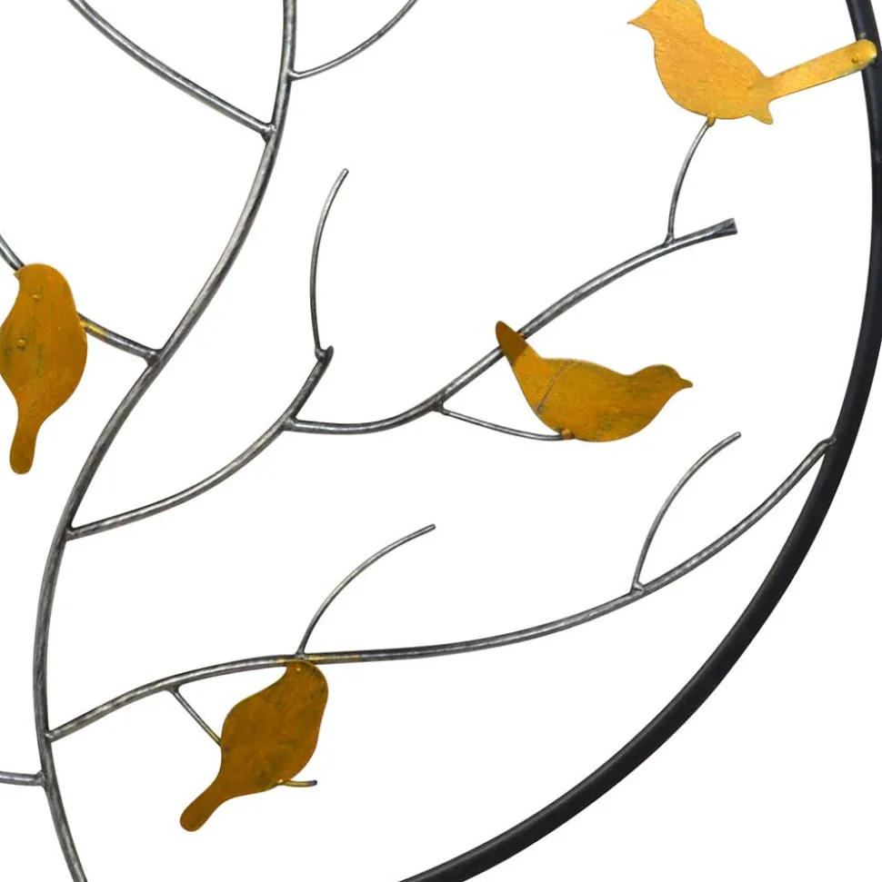 Runde Wanddeko Baum mit Vögeln - Azucar