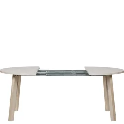 Runder Ausziehtisch in Eiche Bianco - Guern