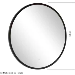 Runder Badezimmerspiegel mit LED Beleuchtung - Crystoga