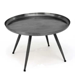 Runder Beistelltisch in Anthrazit - Carimo