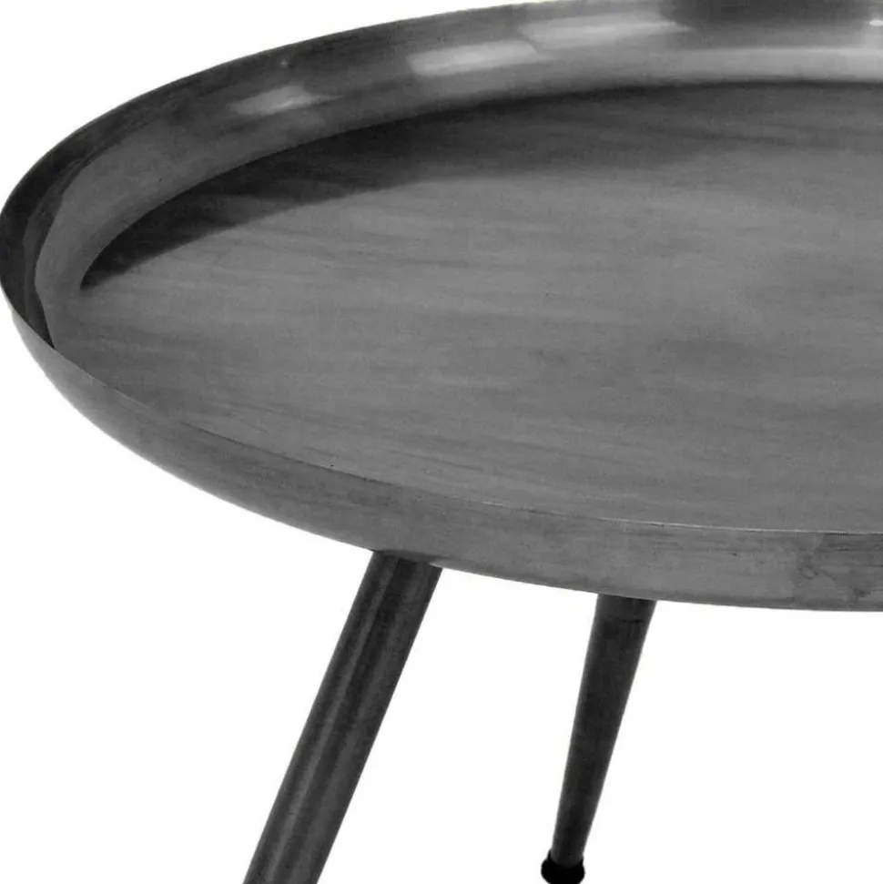 Runder Beistelltisch in Anthrazit - Carimo