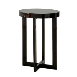 Runder Beistelltisch in Dunkelbraun - Koprana