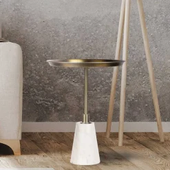 Runder Beistelltisch in Gold - Manarola