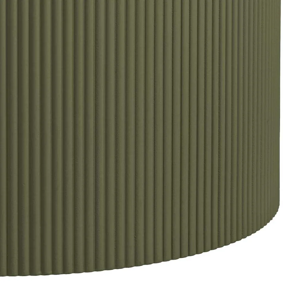 Runder Beistelltisch in Oliv Grün - Rhodos