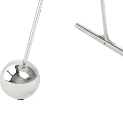 Runder Beistelltisch in Schwarz & Silber - Chaylin