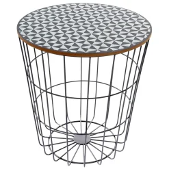 Runder Beistelltisch mit abnehmbarer Platte - Azuara