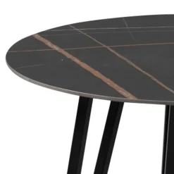 Runder Beistelltisch mit Sinterstein Platte - Avenir