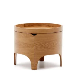 Runder Beistelltisch mit Esche Furnier - Raso