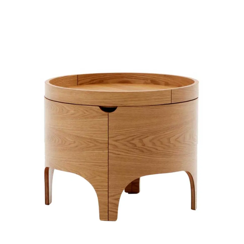 Runder Beistelltisch mit Esche Furnier - Raso