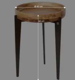 Runder Beistelltisch mit Dreifußgestell - Offia