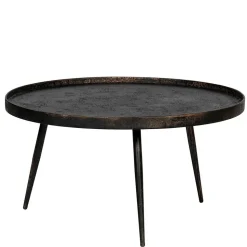 Runder Couchtisch aus Schichtholz & Metall - Niova