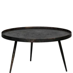 Runder Couchtisch aus Schichtholz & Metall - Niova
