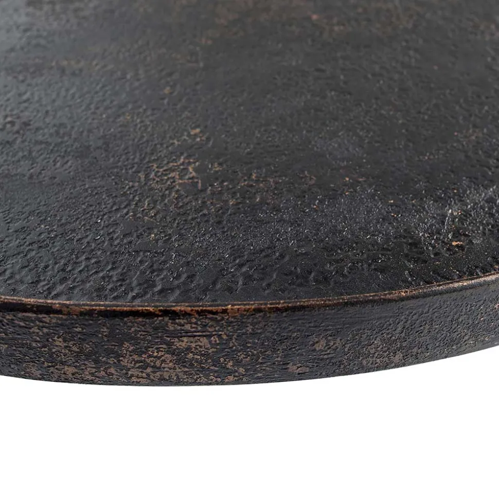 Runder Couchtisch aus Schichtholz & Metall - Niova