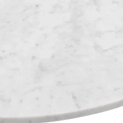 Runder Couchtisch mit Marmorplatte Weiß Grau - Buonco