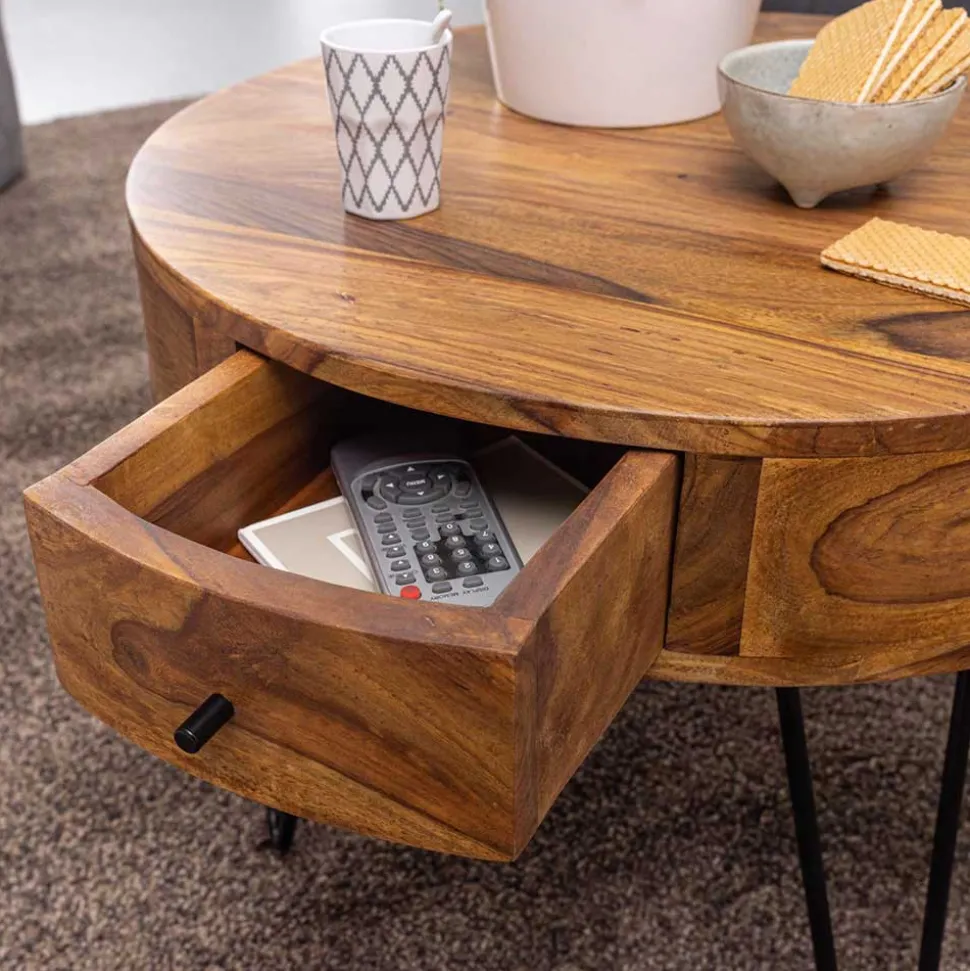 Runder Design Couchtisch mit Schublade - Pullman