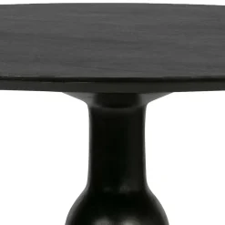 Runder Design Esstisch in Schwarz lackiert - Bottaro