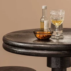 Runder Design-Bartisch in Schwarz - Imonasa